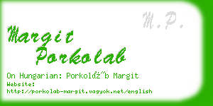 margit porkolab business card